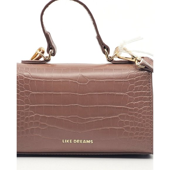 New Like Dreams Purple Vegan Leather Croc Top - Picture 4 of 5